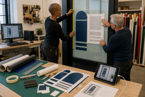 Make a sign, window lettering or display
